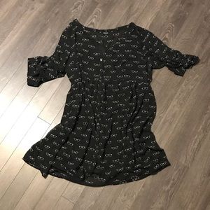 Torrid shirt dress with glasses pattern. Size 3.